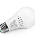 Motion Sensor Light Bulb With Dusk To Dawn Sensor E26 Base 7W LED 60W Equivalent Warm White 3000K Adjustable Motion Sensitivity And Twilight Time Settings For Auto On Energy Efficient Home Lighting, white bulb