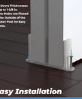 5 Pack Sliding Closet Door Floor Guides Fit For 1-3/8 Inch Thick Doors White Universal ABS Bottom Guides For Cabinet Floors With Screws Centering Doors On Tracks And Preventing Wobble For Smooth Operation.
