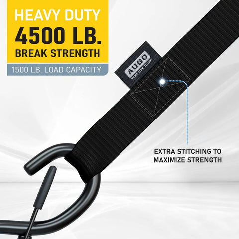 Heavy Duty Soft Loop Tie Down Straps 6 Pack 1500 Pound Working Load 4500 Pound Break Strength Rock Solid Industrial Anchor Slings For Securely Hauling Atvs Utvs And Lawn Tractors