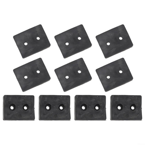 10 Pack Rubber Shock Absorbing Pads For Fitness Equipment Anti Slip Feet Bumpers With Holes For Gym Weight Stacks And Furniture Black 44 X 35 X 9.5 Mm