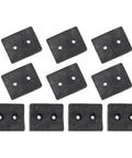 10 Pack Rubber Shock Absorbing Pads For Fitness Equipment Anti Slip Feet Bumpers With Holes For Gym Weight Stacks And Furniture Black 44 X 35 X 9.5 Mm