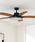 Straight Premium 52 Inch Smart Rgbic Ceiling Fan With Totally Lit Dimmable Lights And App Control For A Super Chill Lounge In Any Living Room Or Game Den, mounted on ceiling.