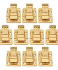 Set of 10 Stainless Steel Toggle Latch Kit With Easy Lift Arm Golden Finish Heavy Duty Box Latch for secure closure