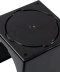 Black 9 Inch square catch basin from Square Catch Basin Drainage Kit for Lawns and Landscaping, featuring two opening design.