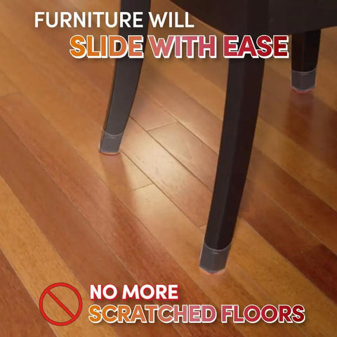 Stretchable Chair Leg Protectors For Hardwood And Tile Floors, No More Gnarly Screeching, Easy Glide, Scratch Prevention in use