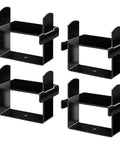 Easy Install 4PC Stainless Steel Leaf Spring Clamps Kit For Vehicles Locking And Stabilizing Suspension Control Up To 2.5 Inch Wide Secure Hold, black