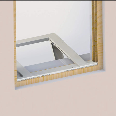 Heavy Duty Window AC Bracket No Tools Needed Easy Install Mount Holds Up To 200lbs inside a wooden-framed window