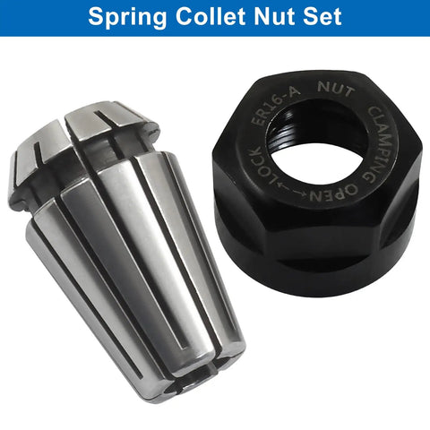 ER16 One Eighth Inch Spring Collet Nut Set, 2 Pcs Collets With Clamping Nut For CNC Engraving, Milling, And Lathe Machines