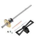 Top Notch Dovetail Jig Wheel Marking Gauge Kit Featuring Hella Precise Cnc Aluminum Body With Rock Solid Bearings For Softwood And Hardwood Layout Includes Heavy Duty Screwdriver Woodworking Pencil Dual Measure Ruler with components laid out.