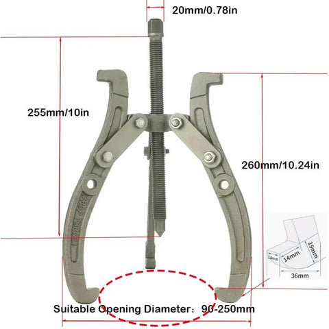 10 Inch Gear Puller Workhorse With 3 Jaw And 2 Jaw Convertible Design Reversible Jaws For Pulley Gear Bearing Flywheel Removal Bearing Puller Pro Grade For Automotive Repair And Industrial Maintenance