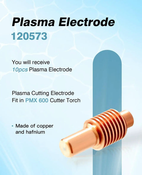 600 Plasma Cutter Electrode And Tip Replacement Kit 25 Pieces Includes 120573 Electrode, 120826 Tip Nozzle, And 120828 Drag Shield Caps For PWMax 600 Torch Replacement Parts