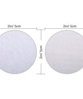 Heavy-Duty Removable Round Adhesive Hook And Loop Tapes For Wall Mounting, white 2-inch discs, front and back view