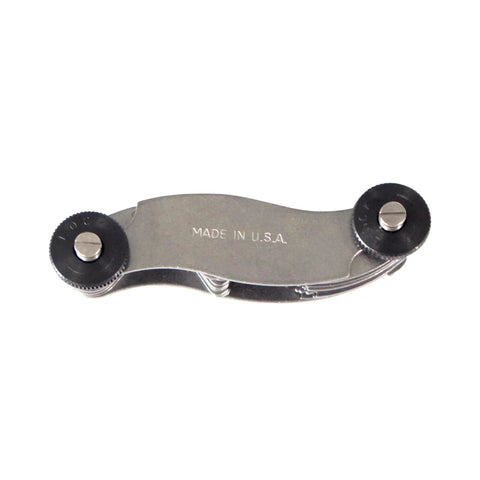 Dual Thread Pitch Gauge With 28 Leaves 4 To 56 TPI And 0.50 To 6.0 Millimeter Pitch English And Metric Thread Gage Tool in precision steel