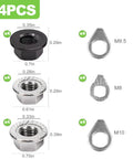 24 Piece Bike Axle Nut And Safety Washer Kit M8 M9.5 M10 For Front And Rear Wheels Replacement Parts, dimensions shown