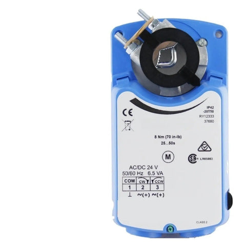 Heavy Duty Motorized Damper Actuators Built Tough For Switching And Regulating Jobs No Fuss Install M9104 M9108 actuator rear view.
