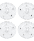 Clear 4 Inch Acrylic Lazy Susan Turntable Organizer Set with 4 Bearings for Spices Pantry Kitchen Table Cake Stand and Home Storage Round