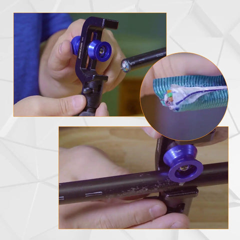 Using Pro Grade Armored Cable Stripper 8-28mm Coax And Fiber Optic Wire Cutter Mid Span Radial Slitting Ring Tool on cable