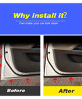 Comparison of car door before and after using Door Seal Strip Kit For Cars, Dustproof Edge Guard And Quiet Close Trim.
