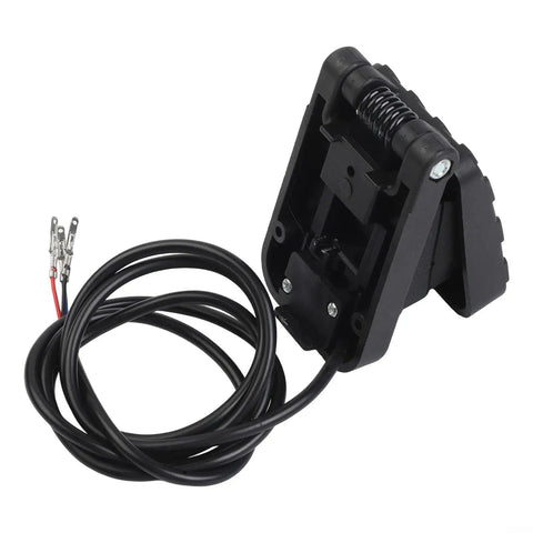 Smooth Ride Hall Effect Accelerator Pedal For Kids Electric Cars Zero To Thirty Degree Non Contact Throttle Sensor with solid black design and wiring.