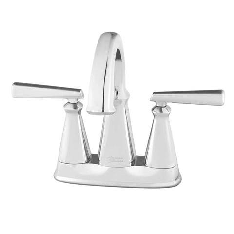 Edgemere Centerset Two Handle Chrome Bathroom Faucet For Your Sink Stylish Drip Free Performance With Brass Spout And Lifetime Durability Ideal Upgrade For Any Bathroom, brass spout, two metal handles