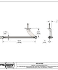 Spring Behind Panhard Bar Kit For Deluxe T Bucket And 1927 T Frames, drawing with 18.37 in bar and 3/4 in tube