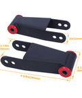 Ford F-150 2004-2014 Rear 2 to 3 Inch Lowering Drop Shackles Bolt On Leveling Kit 2WD Adjustable Shackle dimensions shown