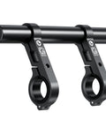 Handlebar Extender 8 Inch Cross Bar For Mounting Bike And Motorcycle Accessories Like Phone Holder GPS Navigation Action Camera And Extra Lights For Safer Hands-Free On The Go, black CNC aluminum bar with dual clamps