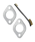 Two Strongthium 2-inch exhaust flange gaskets with graphite and fire ring for muffler manifold