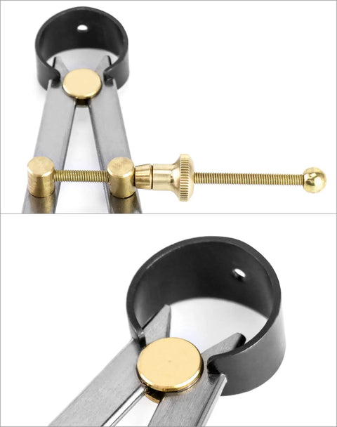 Nut Adjustable 12 Inch Spring Dividers Calipers Workhorse For Metalworking And Machining, Beefy Hardened Carbon Steel Tips, Precision Measurement Tool For Accurate Transfer And Layout close-up