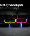 Five 20W Bluetooth Speaker With Deep Bass And Stereo Sound 20 Hour Playtime IPX6 Waterproof Party Ready LED Lights TWS Pairing Ideal For Camping Hiking Garden And Outdoor Parties with beat-synched LED lights.