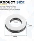 AXK1528 Thrust Needle Roller Bearing Set With 20 Washers Chrome Steel Rollers And Steel Cage For Heavy Duty Loads 15 mm Inner Diameter