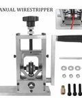 Portable Hand Crank Wire Stripping Machine For Copper Cable Scrap Recovery Multifunction Stripping Tool with handle and gear.