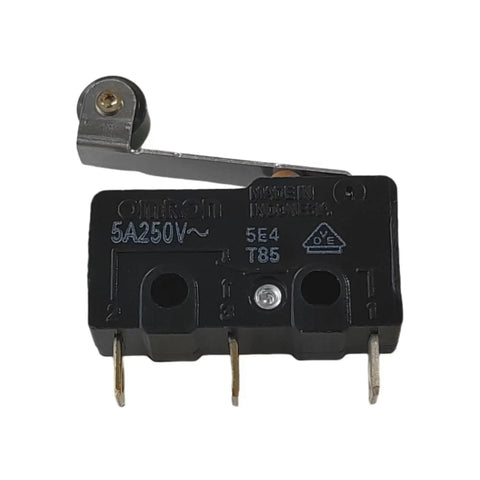 Close-up of a single SS 5GL2 Micro Limit Switch showing three pins, 5A 125VAC, for automation and DIY.