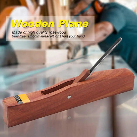 Rosewood Hand Plane For Woodworking Wooden Plane With Grooving Feature DIY Carpenter Kit On Table