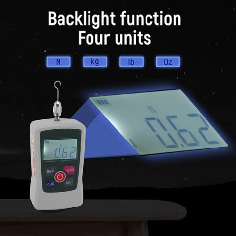 All In One Push And Pull Tester 5 N To 50 N Range Built In Sensor With Digital Display Includes Screws Nuts And Storage Boxes Pro Grade Tool For Accurate Force Measurement In Material Mechanics Testing with backlight, four units, digital display