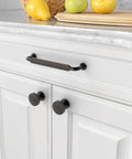 2 Pack Slick Oil Rubbed Bronze Cabinet Knobs For Kitchen Cabinets And Bathroom Vanities Top Notch Solid Metal Handles on modern white cabinets.