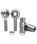 Bulletproof 3/8 X 3/8-24 Heim Joints Rod End Kit For Panhard Bar Suspension featuring chrome plated steel joints and nuts.