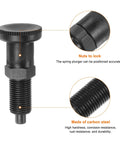 No Sweat Push Fit Ball Nose Spring Plunger M16x1.5 Thread With One Point Zero Two Inch Body forged carbon steel with hex nut feature.