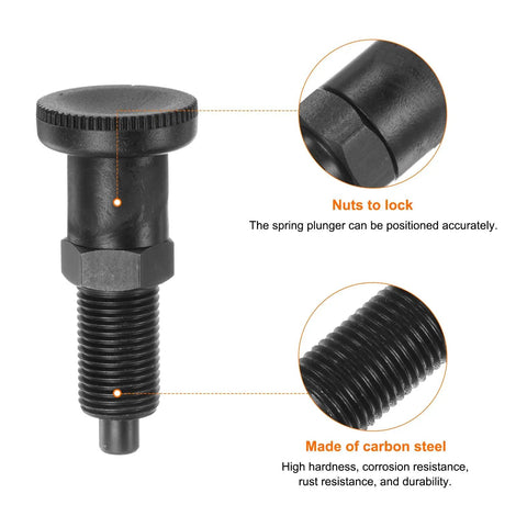 No Sweat Push Fit Ball Nose Spring Plunger M16x1.5 Thread With One Point Zero Two Inch Body forged carbon steel with hex nut feature.