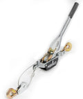 NEIKO 02251A come-along winch with steel cable, dual hooks, and long handle.