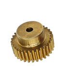 0.7 Module Brass Spur Gear 100 Teeth With Step Shaft 3mm Bore, copper gear for DIY machining and mechanical transmission