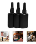Solid Black 50ml H Dpe Sealed Dropper Bottles Kit for precise glue dispensing and DIY projects, shown in three-pack.