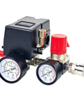 Air Compressor Pressure Switch Regulator Kit With 90 To 120 PSI Gauge And Fittings Set Plug And Play Durable Valve Assembly