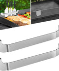 Magnetic Design 10 Inch Griddle Spatula Holder Stainless Steel Tool Rack For Flat Top Griddles And Grills Grab And Go Barbecue Organizer Durable Kitchen Accessories 2 Pack