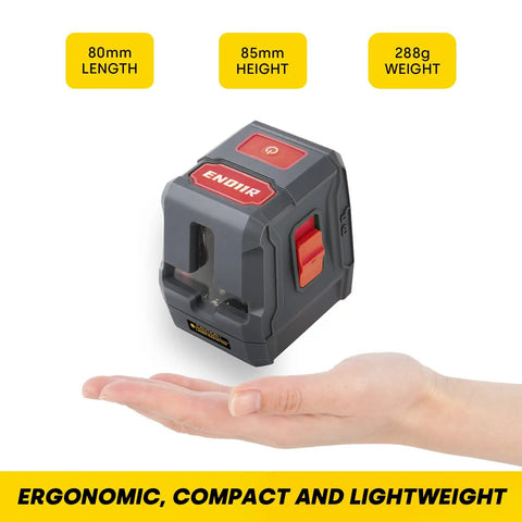 Self Leveling Laser Level With 360 Degree Horizontal And Vertical Line, Bright 2 Line Cross Laser For Wall Hanging And Outdoor Use, Waterproof, Magnetic Mount, Manual Mode Toggle, Includes Battery Carrying Bag. 80mm, 85mm, 288g