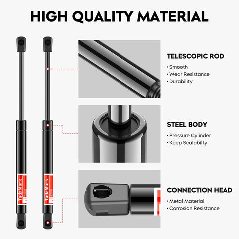 Beefy Rear Hatch Lift Struts Pair For Cadillac Cts Sedan 2008 2009 2010 2011 2012 2013 2014 Gas Shock Springs detail of materials