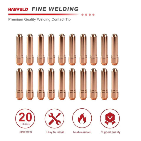 Heavy Duty 20 Pack Mig Welding Contact Tips T045.045 Diameter For Centerfire Guns smooth wire feed arranged in rows