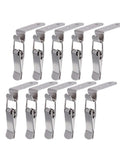 10-pack heavy duty duck mouth buckle hook set for cabinets and wooden boxes metal spring hasps latch clamps