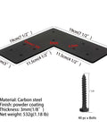 Four Pack Tough As Nails Heavy Duty L Brackets Corner 90 Degree Right Angle Steel Shelf Cabinet Support with screws, 7.5x7.5x3 inches