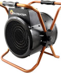 Heavy Duty Portable Forced Air Electric Heater Delivers 3600 Watts At 240 Volts with sturdy handle and adjustable tilt barrel.